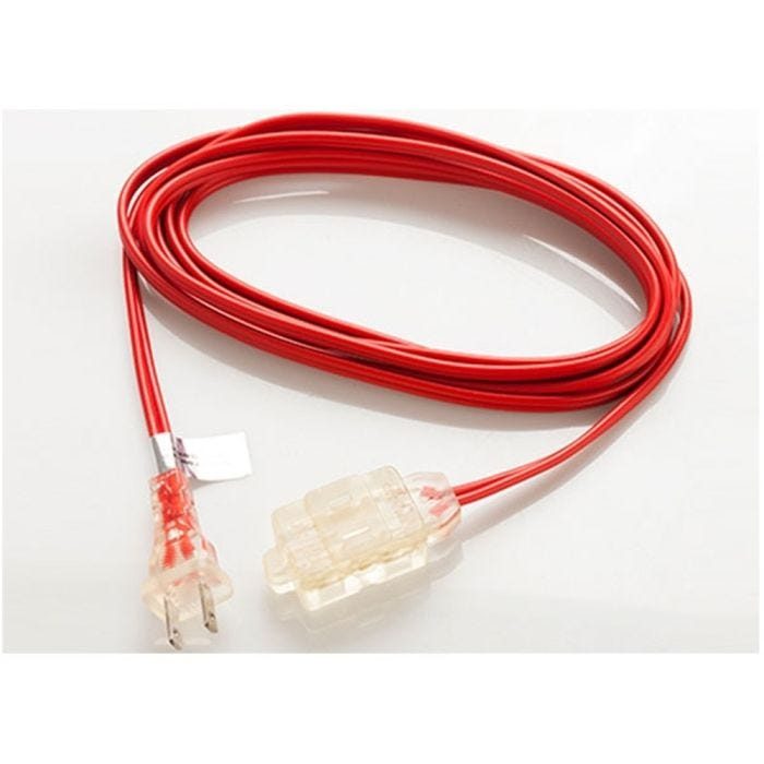 Extension electrica 2x18 awg 3 metros rojo cristal cords