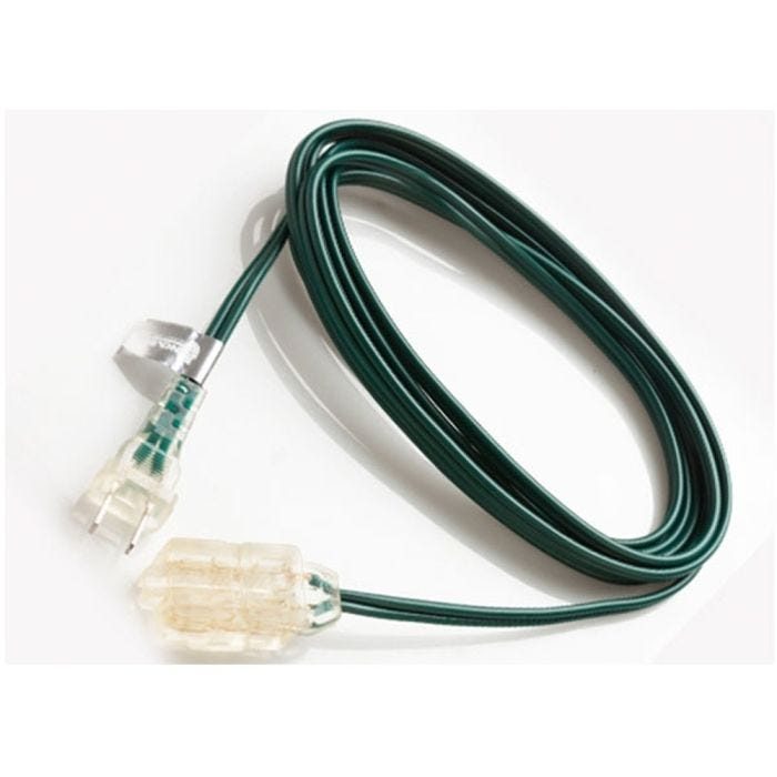 Extension electrica 2x18 awg 3 metros verde cristal cords