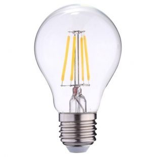 Foco led a60 filamento de zafiro 7 watts 2700k ledex