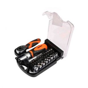 Jgo 35un ratchet mando 1/4" puntas/dados kendo