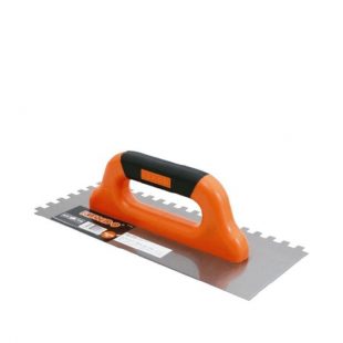 Llana metalica dentada de 120 x 280 milimetros con mango de goma kendo