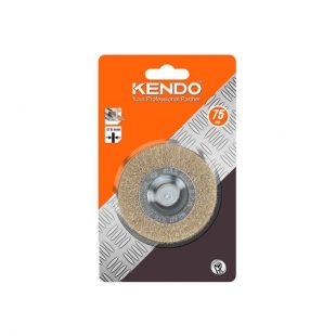 Grata de disco de cobre ondulado de 75mm con eje 6mm para taladro kendo