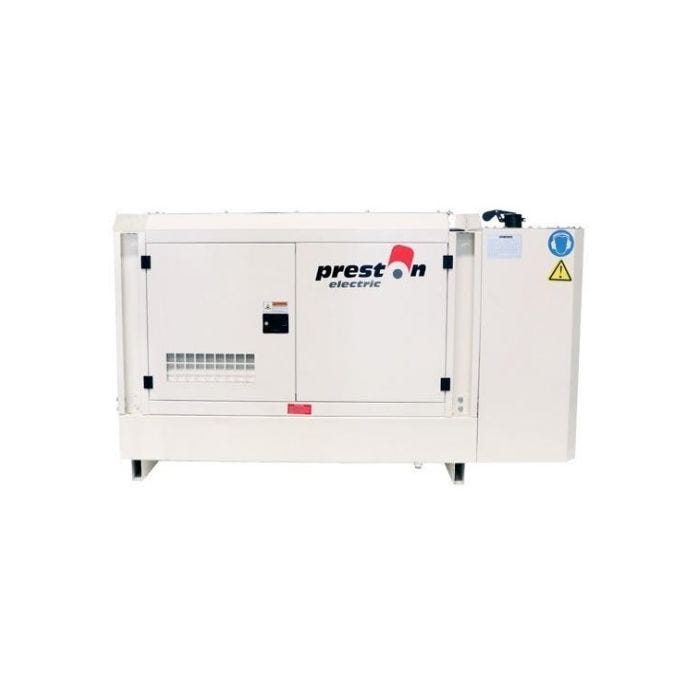 Generador electrico cabinado de 37.5kva con motor yangdong trifasico y tablero de transferencia automatica preston