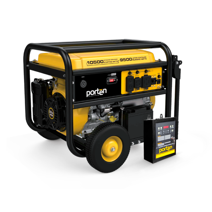 Generador 10500 Watts a Gasolina con Tablero de Transferencia Porten IVA CERO