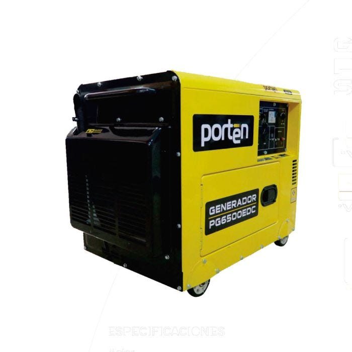 Generador Electrico Cabinado De 5500 Watts Con Motor Diesel Monofasico De Encendido Electrico Porten