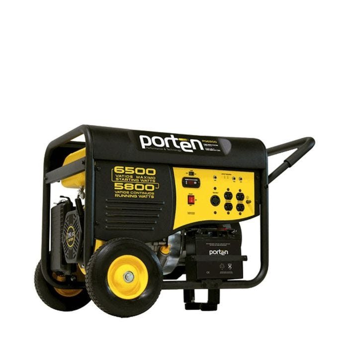 Generador de 6500w a Gasolina con Arranque Eléctrico ATS Porten IVA CERO