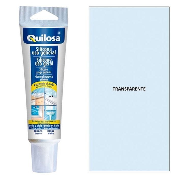 Silicon de reparacion uso general transparente 85 ml quilosa