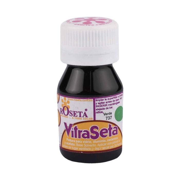 Pintura vitraseta 737 verde de 30 cm3 roseta