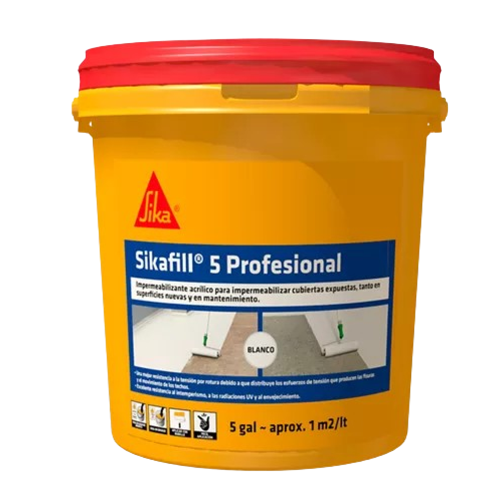 Sikafill 5 Profesional Pintura Impermeabilizante Techos Terrazas