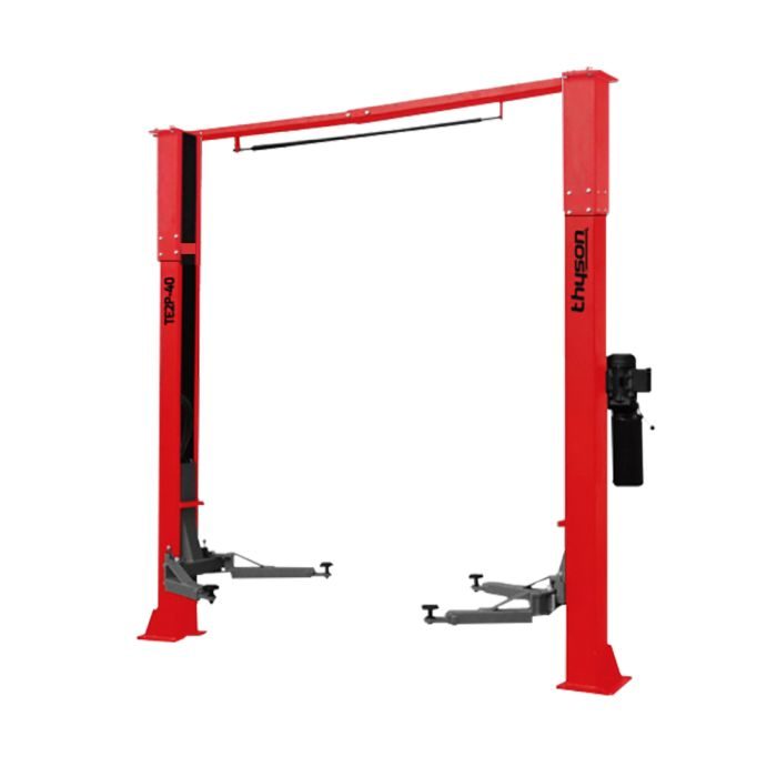 Elevador de 2 postes capacidad 4 toneladas con riel aereo thyson